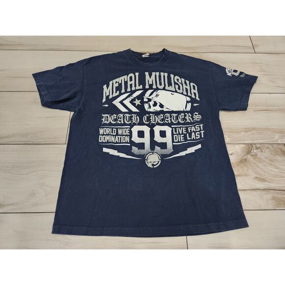 Vtg Mens Metal Mulisha Shirt XL Black Logo Skull Graphic Adult Y2k 2000s - Picture 1 of 4